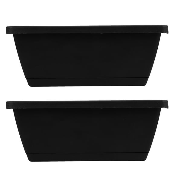 Tersarium 2 Sets Flower Window Box with Tray Vegetable for Windowsill Patio Decor Porch