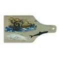 thumbnail image 1 of Mystic Cutting Board, Marine Monsters Creatures Collage Kraken Octopus Sea Dog Mythical Animals Design, Tempered Glass Cutting and Serving Board, Wine Bottle Shape, Multicolor, by Ambesonne, 1 of 1