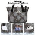 thumbnail image 2 of Tote Bag for Women - Spider Web and Spiders Halloween Pattern Shoulder Bag - Large Utility Work Duffle Bag with Zipper Handbag for Travel, Work, Sprots, 2 of 5
