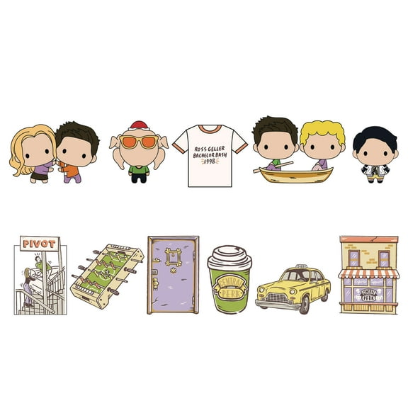 Warner Bros. 3D Figural Foam Bag Clip Friends Series 6 Mystery Box (24 Packs)