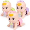 thumbnail image 2 of Poupée Bébé Rampante Électrique avec Biberon Musique Éclairage Jouet Interactif pour Enfants, 2 of 4