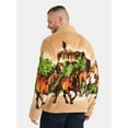 thumbnail image 3 of Coors Men's and Big Men's Scenic Print Fleece Quarter Zip Jacket, Sizes XS-3XL, 3 of 5