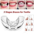 thumbnail image 4 of Aparatos de ortodoncia Dental de 3 etapas, entrenador de alineación, retenedor de dientes, protector bucal de bruxismo, alisador de dientes, aparato, 4 of 4