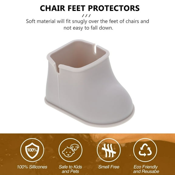 unbranded  4 Pcs Anti-slip Silicone Sleeve Furniture Protectors for Floor Leg Caps Legs