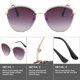 thumbnail image 3 of Gafas de sol de ojo de gato con borde cortado sin marco, modernas y con personalidad, hechas de metal, 3 of 5