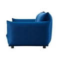 thumbnail image 4 of Loveseat Sofa, Velvet, Blue Navy, Modern Contemporary Urban Design, Living Lounge Room Hotel Lobby Hospitality, 4 of 7