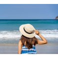 thumbnail image 5 of Sun Hats for Women Wide Brim Straw Boater Hat Foldable Packable Beach Hat for Summer Fit Size 6 8/7-7 1/4, 5 of 5