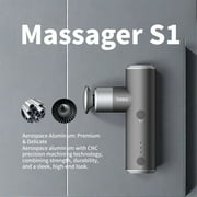 Breo Pocket Massage Gun, Fascia Therapy Recovery Deep Tissue, 4 Massage Heads Lightweight, S1, Silver