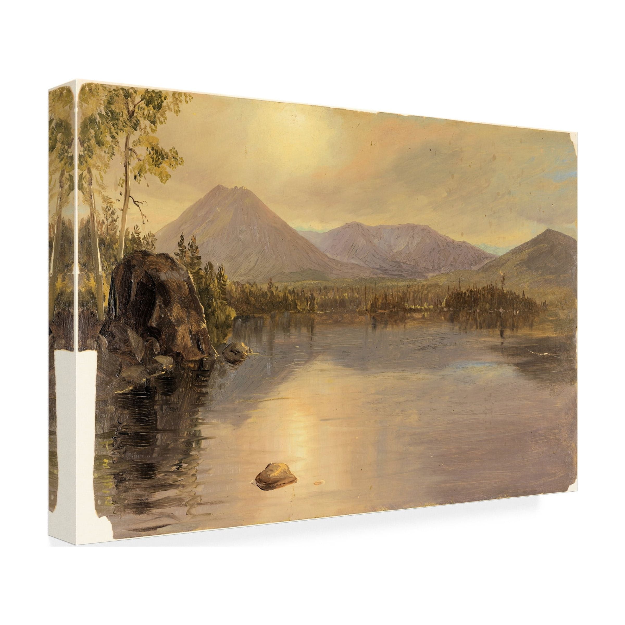 Church 'Lake Katahdin Maine' Canvas Art