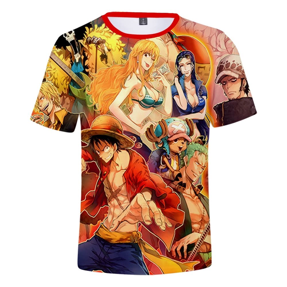 Anime One Piece Tshirts, Unisex Soft/Breathable Vivid Manga Patterns One  Piece Short Sleeve Casual Tees Cosplay Anime Tshirt - Walmart.com