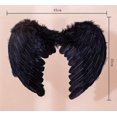 thumbnail image 1 of Alas negras para Halloween, alas de ángel negras, disfraz de diablo negro, accesorios para atuendo de ángel oscuro, alas de plumas negras, disfraz de ángel caído, disfraz de Halloween para mujer, al, 1 of 4