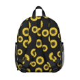 thumbnail image 3 of Sunflower and Outline Black Pattern Backpack for School, Cute School Bag with Adjustable Shoulder Straps and Padded Back, 13.8"x11.4"x6", 3 of 5