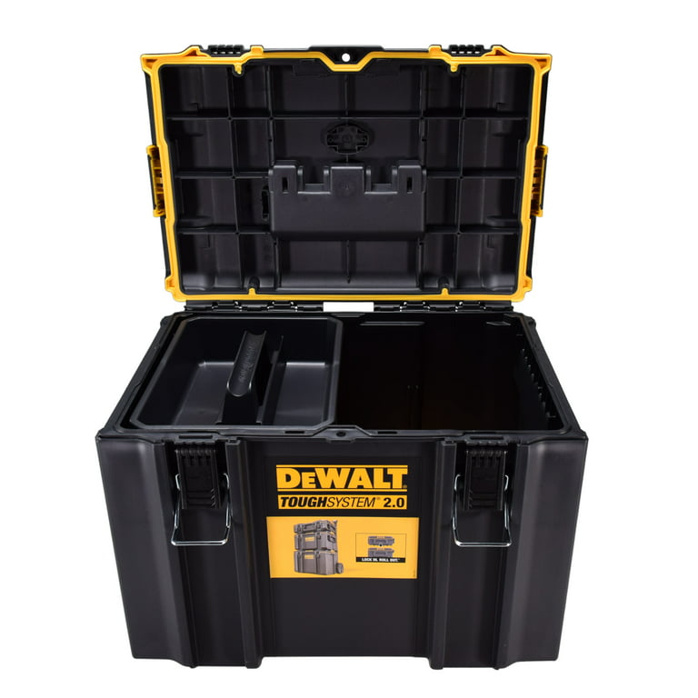 2018833 TL BOX BK/YW XL 14.75L DeWalt ToughSystem 14.75 in. Extra Large  Tool Box Black/Yellow 
