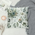 thumbnail image 2 of Creowell  Floral Throw Pillow Covers Farmhouse Decorative Pillow Covers Navy Watercolor Flowers Pillowcase Boho Roses Blue White Square Cushion Covers Sofa Bed Décor 18X18 inch, 2 of 5