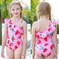 thumbnail image 2 of Xmarks Toddler Little Girls Swimsuit Ruffle Bathing Suit One Piece Summer Cute Swimwear Ruffle Trim Beach Sport Swimwear Bathing Suit 5-12Y, 2 of 9