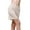 Beige, variant on Women's Short Skirt Silk Knit Lace Solid Color Skirt Ruffle Skirt, Size M