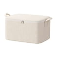 thumbnail image 2 of Large Capacity Storage Container, Folding Clothes Storage Bag, Portable Wardrobe Fabric Storage Bins, Closet Organizer for Shelves with Handles and Zipper,1PCS, 2 of 6