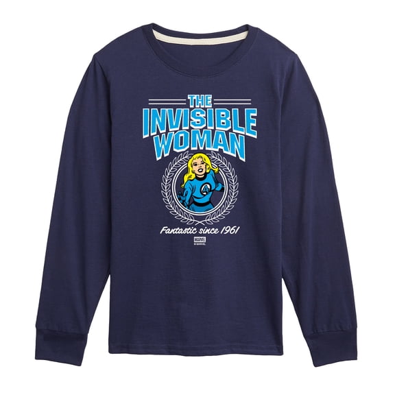Fantastic Four - Invisible Woman Collegiate - Youth Boys Long Sleeve Graphic T-Shirt