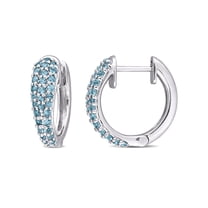 Everly Women's Topaz 10k White Gold Earrings
