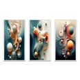 thumbnail image 2 of Designart "Organic Blessings from the Otherworldly Multiverse II" Minimalism Framed Wall Art Set Of 3 - White Abstract Minimalism Frame Gallery Set For Office Decor, 2 of 6