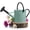 Aqua Mist Blue, variant on Plexon 1 Gallon Watering Can Metal, White Garden Metal Watering Can Outdoor, Indoor Metal Watering Can, Large Gardening Watering Pot, Black Galvanized Steel Handles and Removable Spray Spout