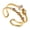 Style 7, variant on Women's Adjustable Heart Flower Butterfly Open Ring with Cubic Zirconia Gold Plated Copper Statement Dainty Band Style 1