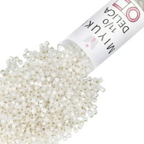 Miyuki Delica Seed Beads – Size 11/0 (1.6 mm), DB0221, G/L White Opal, 7.2 g, Approx. 1440 Beads
