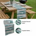 thumbnail image 5 of Blue Gray Stripes Table Runner - 60 Inch Long, Kitchen Dining Table Runner Dresser Scarves, Watercolor Modern Abstract Minimalist Farmhouse Decor for Coffee Tables Wedding Party Banquet, 5 of 8