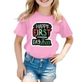 thumbnail image 4 of Bobifish kids Girls Tees Happy First Day Of School Pencil Letter Print Tops Comfort Crew Neck Short Sleeve Soft Shirts, 4 of 4