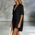 thumbnail image 6 of LIaqionyy Womens Dress Short Sleeve V Neck Beachwear Oversized Summer Casual Beach Vacation Dresses Clothes, 6 of 8