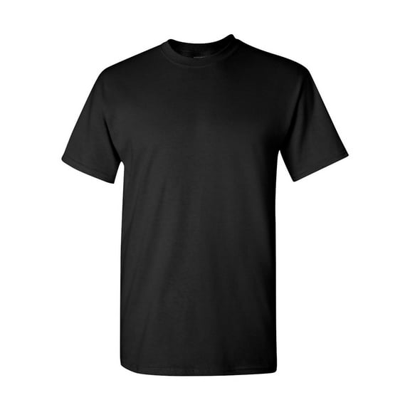 Gildan Heavy Cotton T-Shirt | Men's Short Sleeve, Crew Neck Tee | Casual and Comfortable t-shirts | Black Color, Size: M