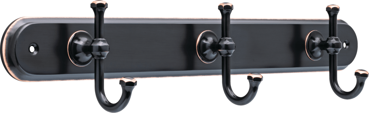 Better Homes & Gardens Holbrook 18' Hook Rack With 3 Hooks, Oil Rubbed Bronze