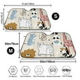 thumbnail image 3 of Balery Hand Drawn Animals Windshield Sun Shade, Car Front Window Sunshade Cover ,Automotive Interior Portected Blocks Uv Rays For Car Pickup Truck Suv Accessories- Small, 3 of 7