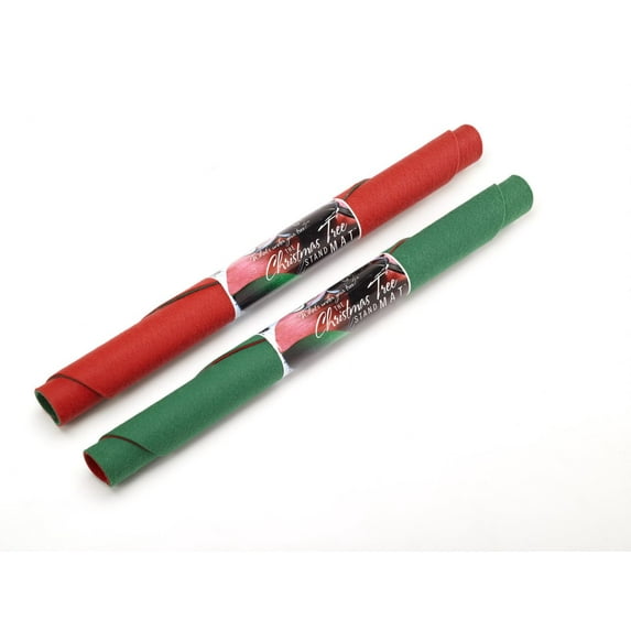 DiversiTech Holiday Surface Mat for Floor Protection, Round, Red and Green, 10", (Pack of 2)