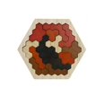 thumbnail image 2 of 1pc Hexagon Wooden Jigsaw Puzzle Honeycomb Style Brain Teaser Educational Kids Toy, 2 of 5