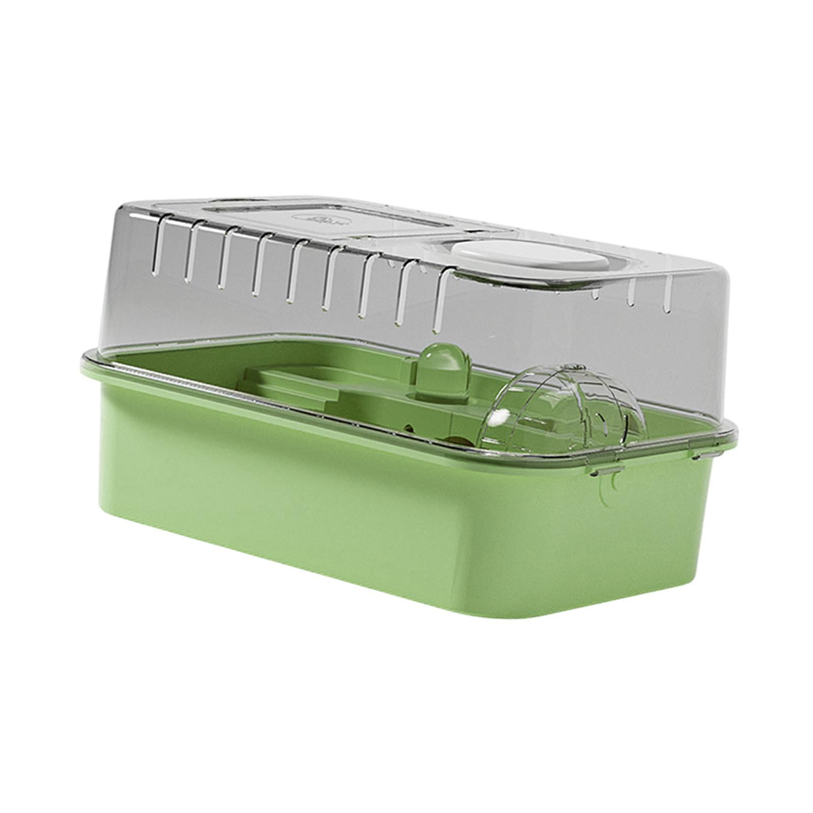 Bothyi Hamster Cage Clear Portable Small Animal Cage for Bunny Guinea Pigs Hedgehog green