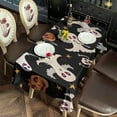 thumbnail image 3 of Retro Halloween Ghost Pattern Rectangle Tablecloth 60"x120",Waterproof Polyester Rectangle Table Cloth, Wipeable Spillproof Polyester Tablecloth for Dining, Camping, Indoor and Outdoor, 3 of 6