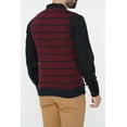 thumbnail image 4 of Chandail pour Hommes Rayé Bleu Marine Bordeaux, 4 of 6