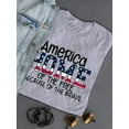 thumbnail image 3 of America Home Of The Free Flag T-Shirt Women -Image by Shutterstock, Female Medium, 3 of 4
