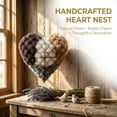 thumbnail image 3 of Handmade Fiber Bird Nesting Heart,Bird Nesting Heart Outdoor Yard Art, 3 of 7