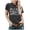 A-Dark Gray523, variant on Womens Train Station Graphic T Shirt Relaxed Fit Crew Neck Short Sleeve Letter Print Top Western Casual Daily Wear Tee