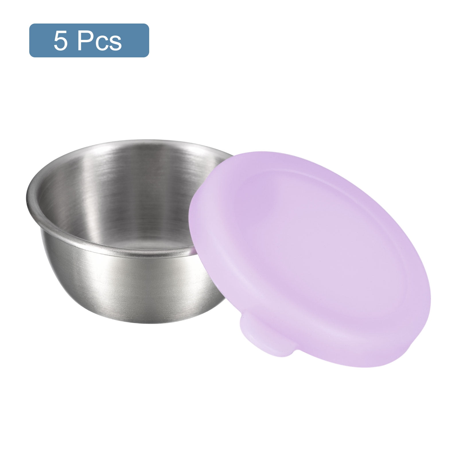 Unique Bargains Stainless Steel Salad Dressing Containers Set with Lids Leakproof Purple