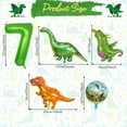 thumbnail image 3 of Dinosaur 7th Birthday Party Decorations With Giant Inflatable Balloons, 40 Inch Helium Foil Mylar Number 7 for Dinosaur Theme Celebration, 3 of 15