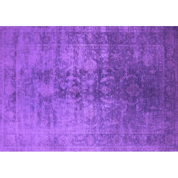 Ahgly Company Indoor Rectangle Oriental Purple Industrial Area Rugs, 8' x 12'