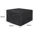 thumbnail image 3 of Coolmade Fire Pit Cover - Waterproof 600D Heavy Duty Square Patio Fire Pit Table Cover Black - 44 x 44 inch, 3 of 7