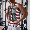 thumbnail image 5 of Fotbe Home Of The Free Because Of The Brave Pattern Men's Quick Dry Workout Tank Top Gym Muscle Tee Fitness Bodybuilding Sleeveless T Shirt Breathable Workout Shirt-Large, 5 of 9