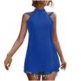 thumbnail image 2 of aidice Flowy Tank Tops for Women Sleeveless High Neck off Shoulder Tanks Loose Summer Fashion Daily Blouses, 2 of 4