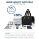 thumbnail image 4 of Bolsa de viaje Pritent, impermeable, de fin de semana, color negro, tamaño mediano, 4 of 7