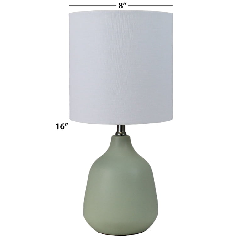 Mainstays Grab and Go 16 in Sage Ceramic Table Lamp photo 3