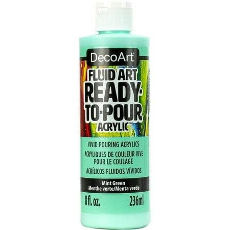 UPC: 0766218124975 | Deco Art DFA-24 Mint Green- Fluid Art Ready-To-Pour Acrylic Paint